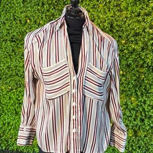 Free People Multicolor Striped Blouse